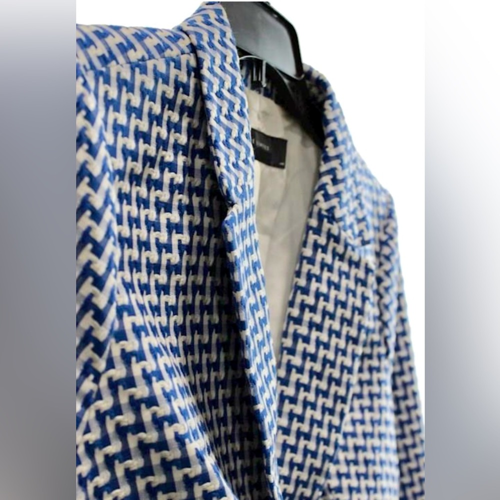 The Limited Blue White Single Button Jacket Womens - size L - Picture 3 of 8